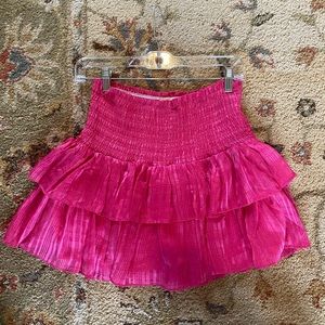 pink ruffle skirt